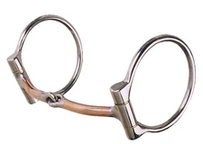 Reinsman Copper Snaffle D-Ring Bit 225 3” Rings 5” Mouth -3/8” snaffle Stage A