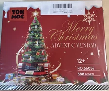 Building Blocks Christmas Tree Advent Calendar Kit Holidays Santa New Sealed