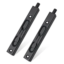 2 Pack 6' Black French Door Lock Bolt Latch Flip Lever for Sliding Storm