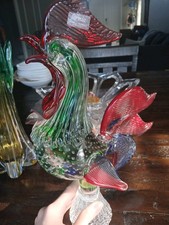 Murano Italy Art glass Rooster, 13 1/2"h x 9"w