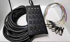 Livewire Advantage 16x4 Snake with XLR/TRS inputs and TRS Returns 100 ft. Black