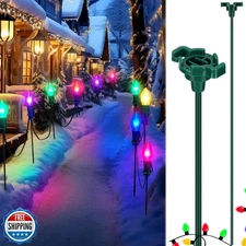 Gisafai 24 Pcs 15 Inch Christmas Light Stakes Universal Yard Lawn
