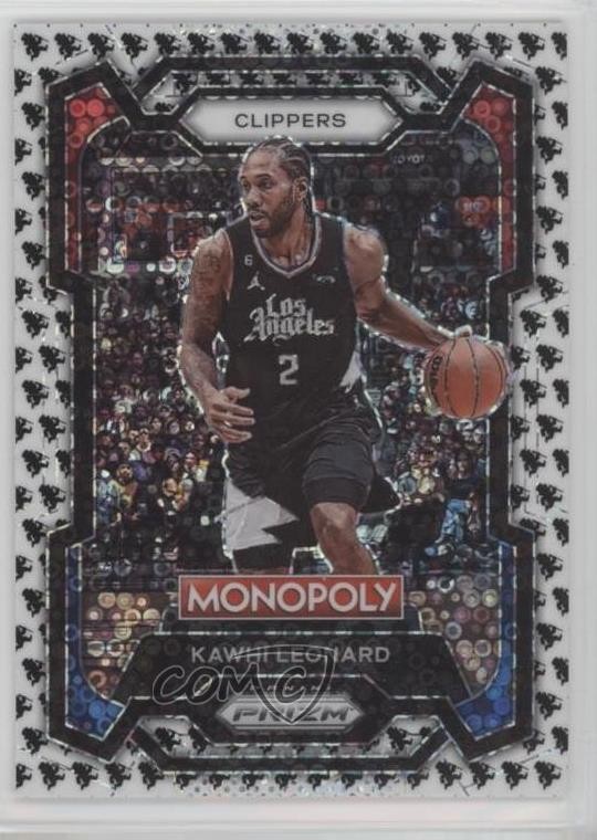2023-24 Panini Prizm Monopoly Man Black & White Kawhi Leonard #37 ms9