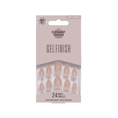 Elegant Touch - perfekte farbige falsche Nägel - Rouge Wildleder (24 kurze Mandelnägel)