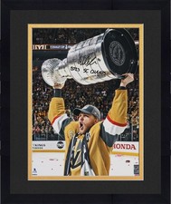 Framed William Karlsson Golden Knights Signed 2023 SC Champs 16x20 Photo w/Insc