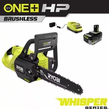 ONE+ HP 18V Brushless Whisper Series 12 In. Battery Chainsaw with 6.0 Ah Battery