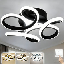 Dimmable LED Ceiling Light Modern Chandelier Lights Living Room Bedroom Lamp 