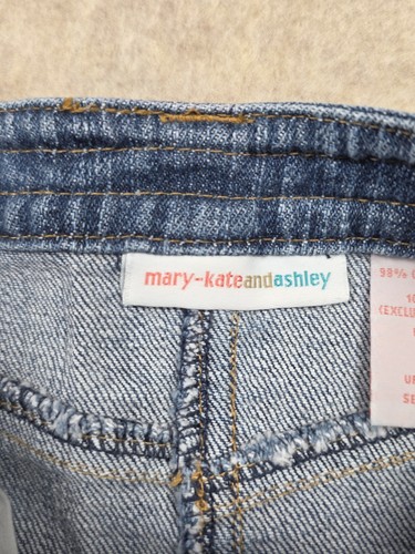 Mary Kate And Ashley Denim Skirt Girls 8 Aqua Ruffled Hem Studs Embellished Y2K - Picture 8 of 9