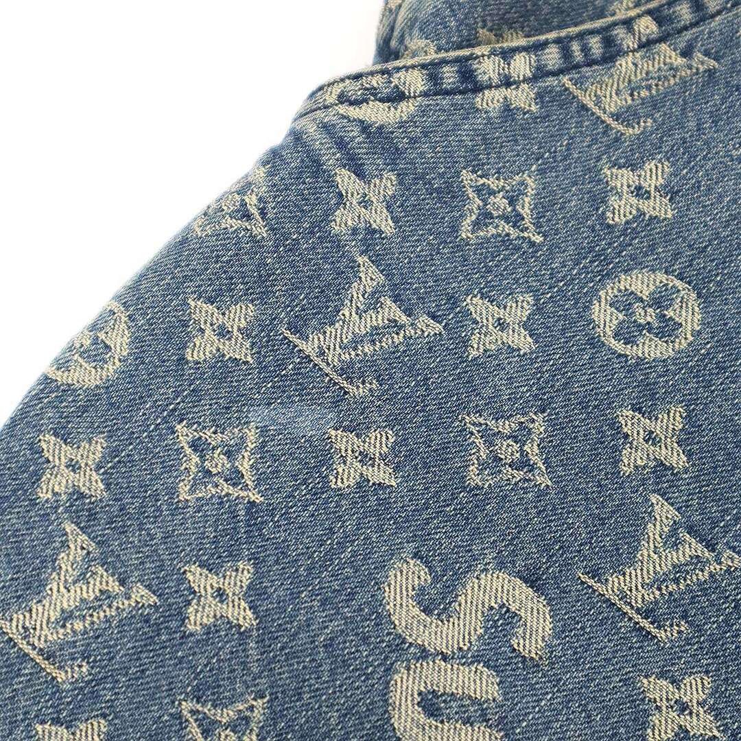 LOUIS VUITTON x SUPREME 17 AW LV Jacquard Denim Overalls Monogram Used MESC-0 image 7