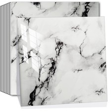 20 Sheets Peel and Stick Backsplash Marble Look 12"X12" Self Adhesive Wall Ti...