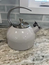 Kate Spade New York Tea Kettle Light Gray Hardly Used