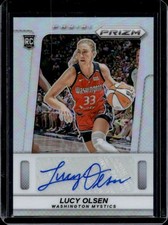 2025 Panini Prizm WNBA Lucy Olsen Silver Auto RC Rookie #TB-LO Mystics