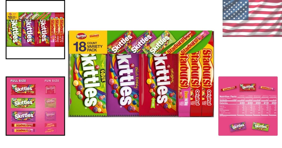 Auténtico surtido de dulces Starburst - 18 unidades 37,05 oz para regalos y fiestas Foto 2 de 4