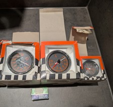 Veglia Borletti Gauge Set Speedo 160km/h Tach 8000rpm Quartz Clock NOS
