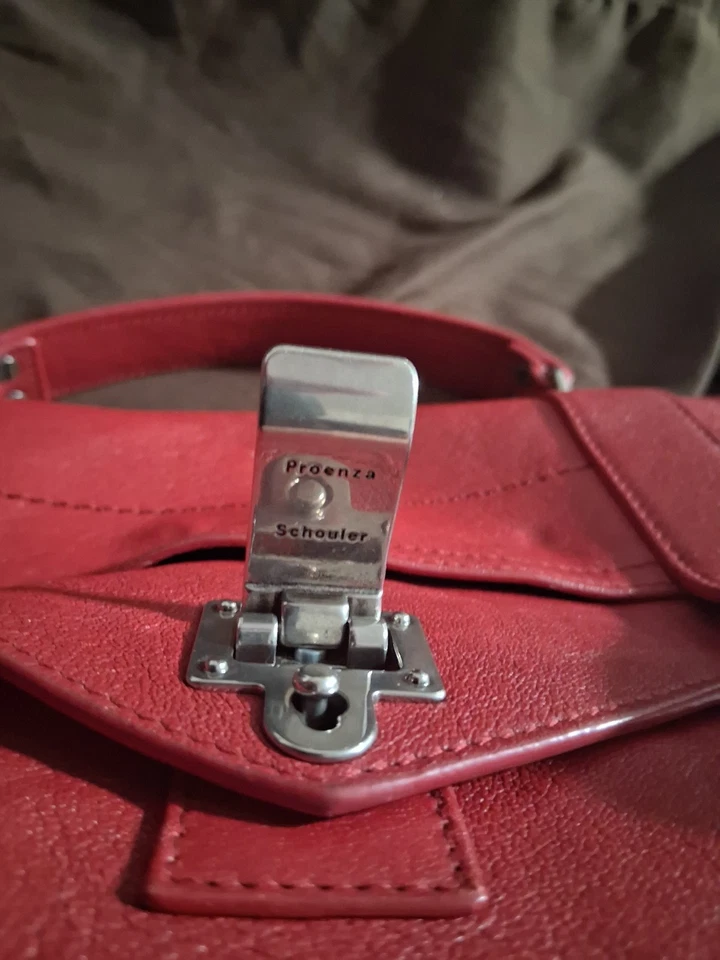 Bolso de mano de hombro Proenza SCHOULER PS1 mediano de cuero amapola clásico rojo Foto 3 de 4