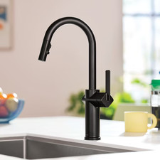 Moen Joric Pulldown Kitchen Faucet  Sprayer High Arc Matte Black New 87492BL