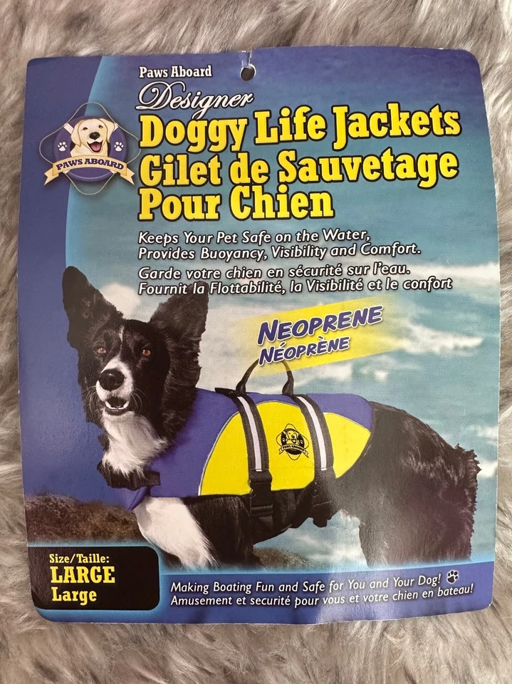 Paws Aboard Dog Life Jacket / Vest -  Size Large -  New With Tags - Image 3 of 4