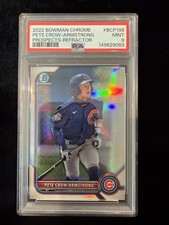 2022 Bowman Chrome Pete Crow Armstrong RC Prospect 154/499 PSA 9 #BCP198 Cubs 