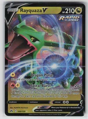 Rayquaza V Ultra Rare Crown Zenith 100/159 NM