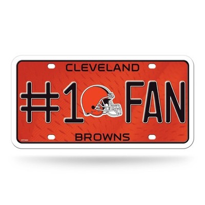 Cleveland Browns Premium Metal Tag License Plate, #1 Fan Design, 12x6 Inch,...