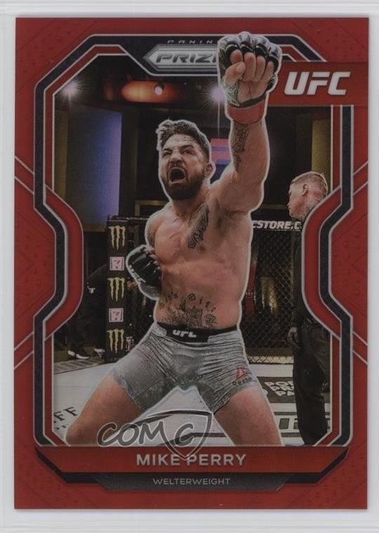 2021 Panini Prizm UFC Red Prizm 62/275 Mike Perry #19 09q4