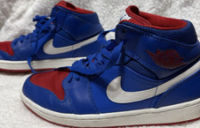 Nike Men\'s‎ Sz 9 Air Jordan 1 Retro Mid Detroit Pistons 554724-407 2012 Jordan 1 Mid Detroit Pistons for Sale | Authenticity  main image 2