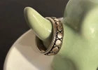 Vintage Sterling Silver Pebbled Design Band Ring Size 6