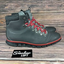 Cole Haan ZeroGran Men's Dark Gray Red Hiking Boots Size 10.5
