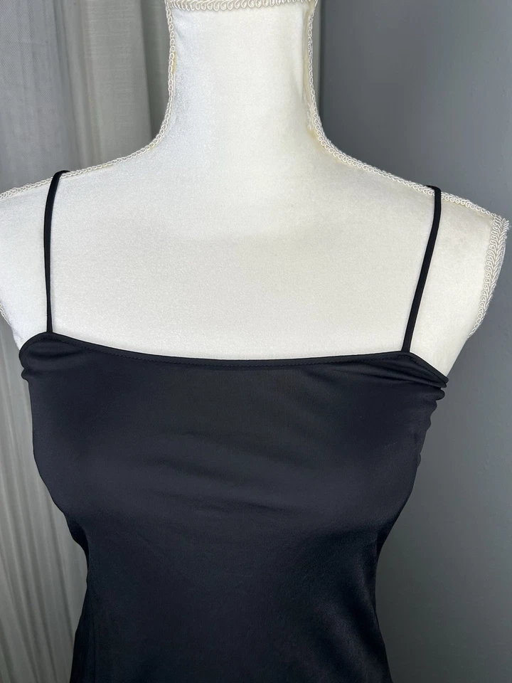 Akris Punto Women's Black Solid Sleeveless Spaghetti Strap Tank Top Size 4 - Image 2 of 4