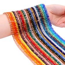 95-100pcs 4/6mm Cube Square Faceted Crystal Glass Loose Spacer Crafts Beads lot 