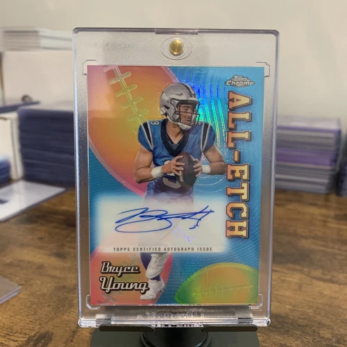 2024 Topps Chrome Football Bryce Young #AEA-BY All-Etch Refractor Auto