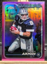 TROY AIKMAN 2024 Topps Chrome Football #37 PINK REFRACTOR PARALLEL Cowboys 