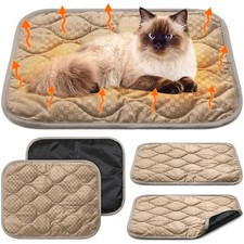 4 Pack Self Warming Cat Mat Self Heating Cat Pad Warm Thermal Pet Bed Washabl...