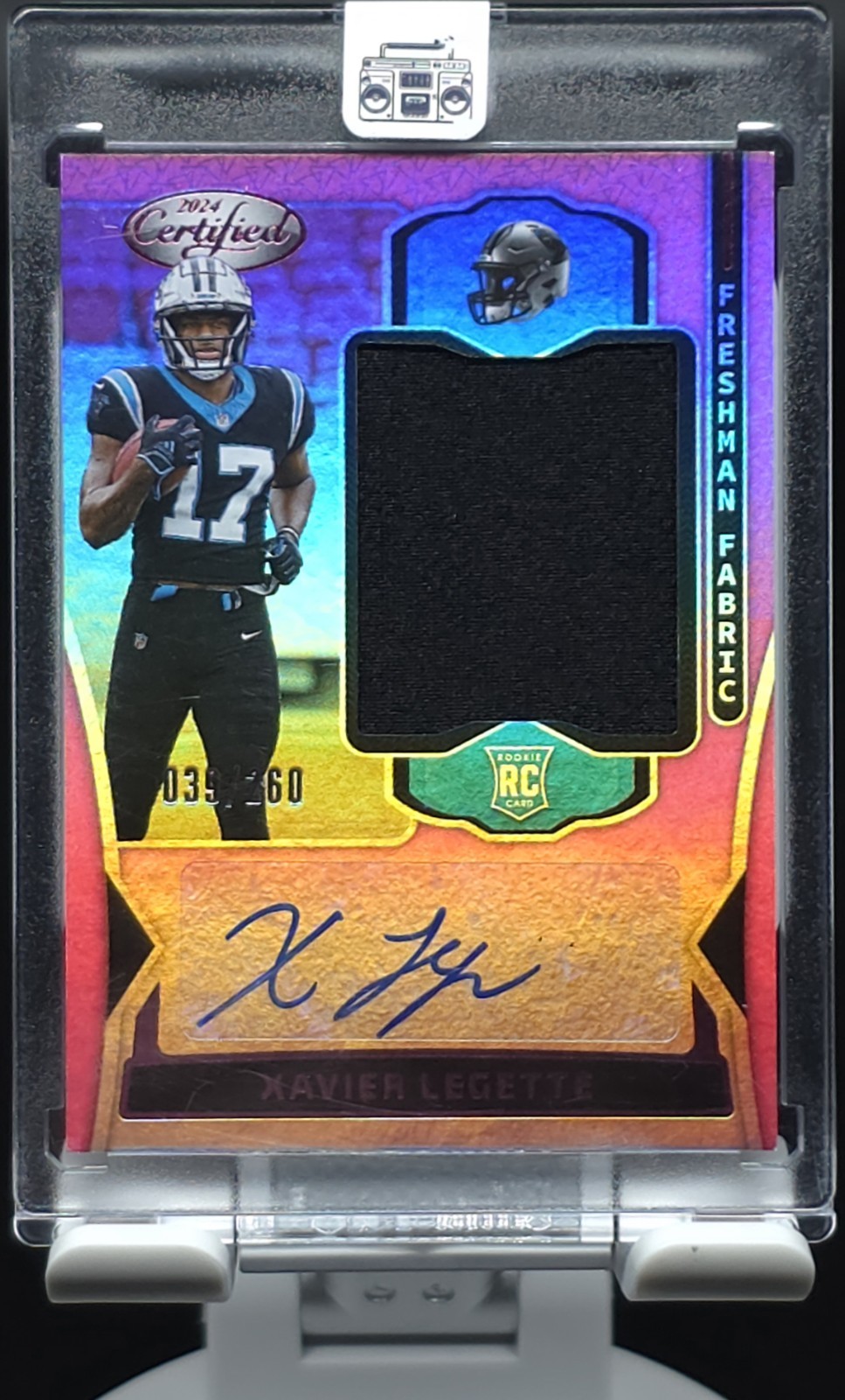 Xavier Legette 2024 Certified Pink Freshman Fabric RPA Rookie Patch Auto 39/260