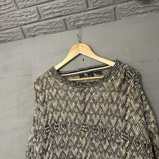 Vintage Enro Sweater Men’s XL Wool Blend Vertical Stripe Coogi Style