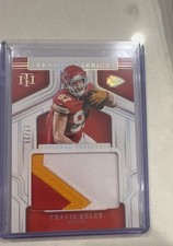 2024 Panini National Treasures - Framed Fabric Travis Kelce #FF-TKE Holo Silver