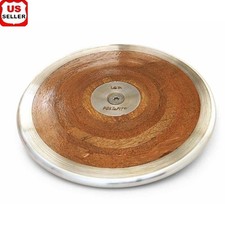 Wood Discus 1.6K Steel Rim 3.9lb Durable Training Competition Equipment Durable
