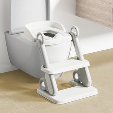 2 in 1 Potty Training Seat with Step Stool, Toddler Toilet Seat with Splash Guar