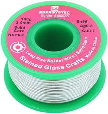 2.0Mm Lead Free Solder Wire for Stained Glass Craft, Art Craft Soldering Wire, 1