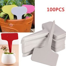 Easy to Clean and Reuse Waterproof Plant Labels Plastic T Type (100 pcs)