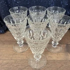 Vintage Jeanette Thumbprint Wine Glasses Set Of 7