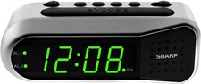 Sharp Electric Digital Dual Alarm Clock Battery Backup LED Large Display Snooze