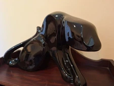 JARU Pottery Vintage Black Panther Sculpture 1980s *MINT* 