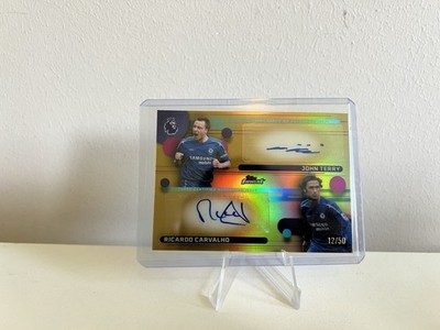 Topps Finest Dual Autograph John Terry Ricardo Carvalho /50 GOLD Chelsea FC