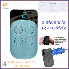Radiocomando telecomando per cancello universale rolling code 433 92 MHz 4 tasti