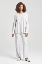 New Women's N Natori Aura Sweater Dove Gray Size Medium $68