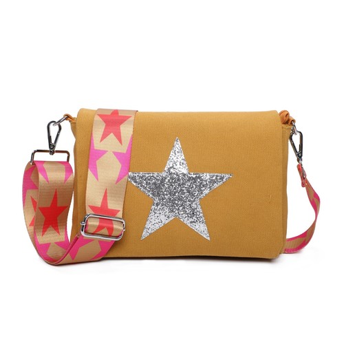 Star Bag Woman Lady Canvas S-Medium full cover Messenger Cross Body Shoulder bag - Picture 12 of 20