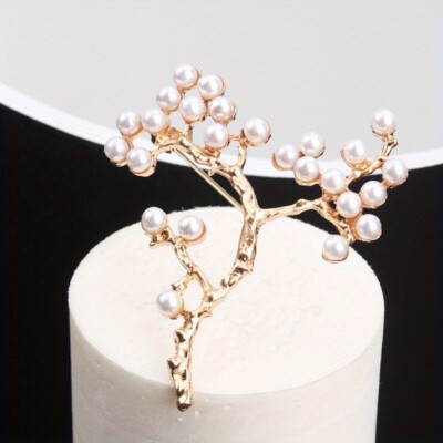 Retro Elegance Exquisite Temperament Simple Dripping Oil Imitation Pearl Brooch
