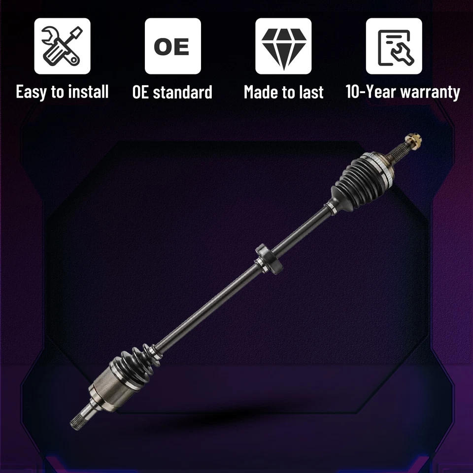 Pair Front CV Axle for 1997 1998 1999 2000 Honda Civic Acura EL Assembly - Image 4 of 4