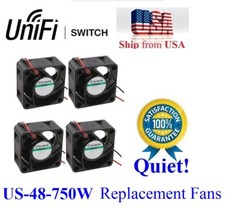 4x Quiet Version Replacement Fans for Ubiquiti US-48-750W UniFi Switch 18dBA